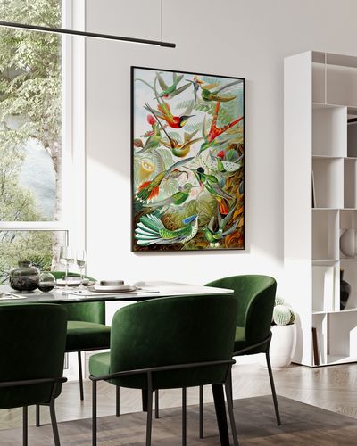 Plakat rajskie ptaki kompozycja 40x50 cm w czarnej ramie na Arena.pl