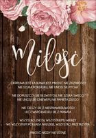 TABLICA ślubna HYMN O MIŁOŚCI drewno 70x100cm