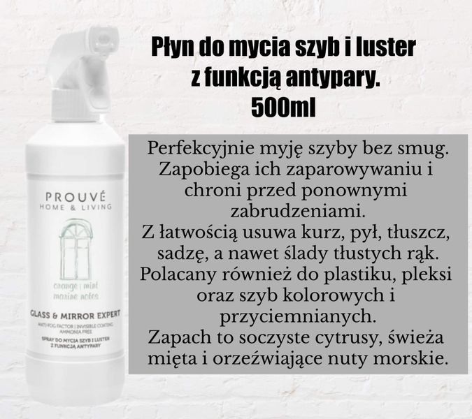 Prouve – spray do mycia szyb z funkcją antypary zdjęcie 3