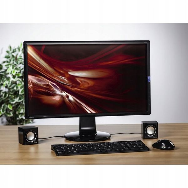 Głośnik do notebooka Hama 7x7x7cm 2 szt czarno-sre zdjęcie 7