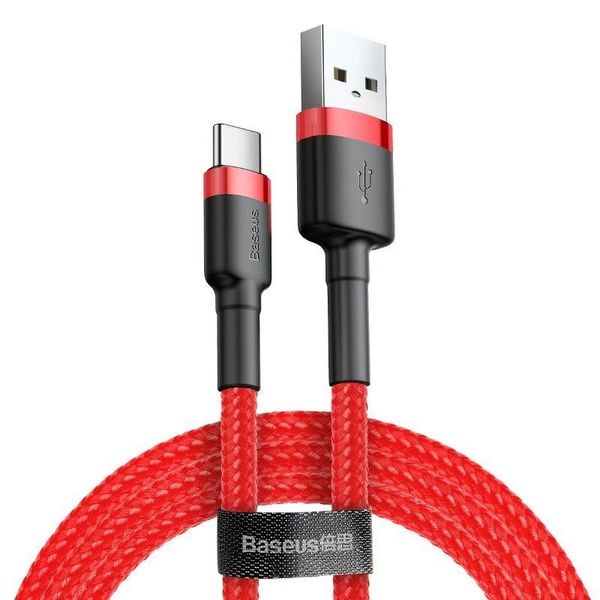 KABEL BASEUS CAFULE USB/USB-C 3A 1M RED zdjęcie 1