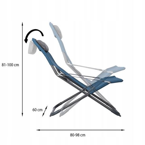 Wygodny leżak turystyczny składany plażowy na camping do ogrodu Nils NC3022 na Arena.pl