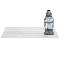 SZKLANA PODSTAWKA POD ZNICZE z dedykacją 60x20cm Mur biel 243c