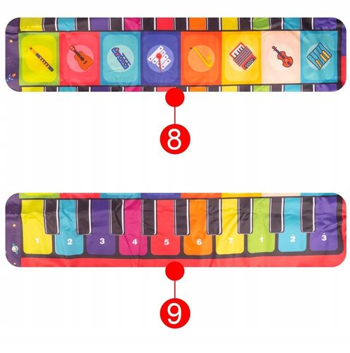 OGROMNA MATA MUZYCZNA DO TAŃCZENIA EDUKACYJNA INTERAKTYWNA GRA 140 X 70 CM na Arena.pl