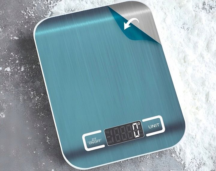 WAGA KUCHENNA elektroniczna precyzyjna WAGA wyświetlacz LCD 5000g SREBRNA zdjęcie 15