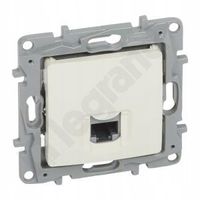 GNIAZDO POJEDYN. RJ45 KAT. 5 LEGRAND NILOE KREMOWE