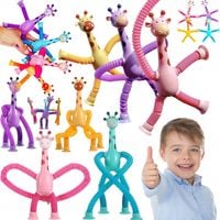 4x rozciągające zabawki SENSORYCZNE ŻYRAFKI antystresowe RURKI POP TUBE POP