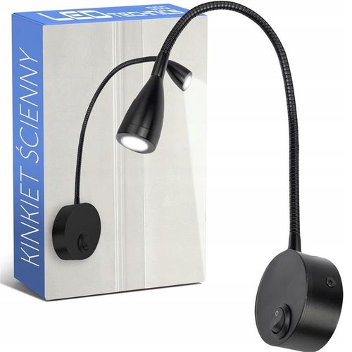 Kinkiet Ścienny Lampka LED z włącznikiem NOCNA NAD ŁÓŻKO SYPIALNIANA na Arena.pl