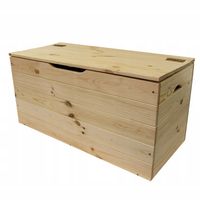 Pojemna drewniana skrzynia ogrodowa 75x33x35,5 cm 88L kufer do ogrodu