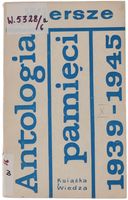 Rada Ochrony Pomników Walki I Męstwa Wiersze Antologia Pamięci  1964
