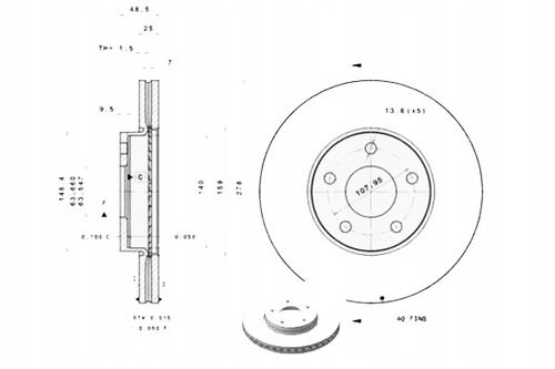 TARCZA HAM PRZOD 278X25 V BREMBO na Arena.pl