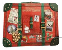 WALIZKA Świąteczna METALOWA Opakowanie na Prezent