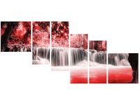 100CM 220CM OBRAZ 6 ELEM WODOSPAD ŚCIENNY