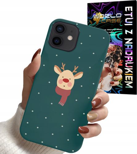 ETUI CASE DO IPHONE 12 - ŚWIĄTECZNE WZORY RENIFER MIKOŁAJ PREZENT na Arena.pl