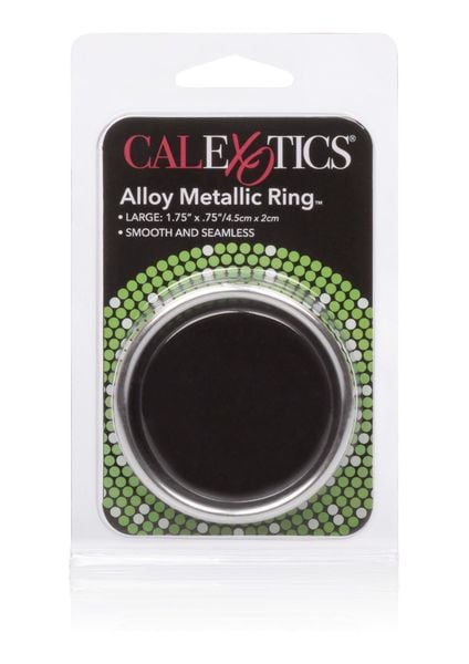 Alloy Metallic Ring - Large Silver zdjęcie 2