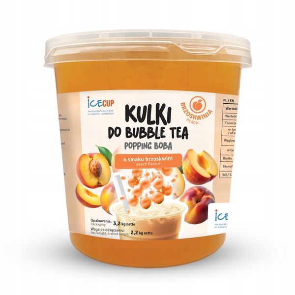 Kulki do Bubble Tea BBRZOSKWINIA 3.2kg zdjęcie 1