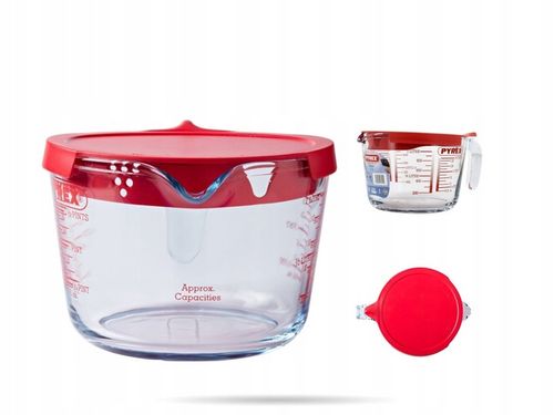 Szklany dzbanek kuchenny z miarką i pokrywką 1 L PYREX na Arena.pl