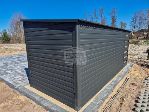 Schowek Domek Ogrodowy 4x2m + wiata 1m brama 2x okno dach GP615 na Arena.pl