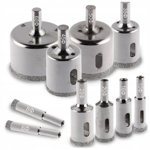 OTWORNICE DIAMENTOWE WYTRZYMAŁE GRES PŁYTKI SZKŁO 10szt 6-68mm MTA JAKOŚĆ na Arena.pl