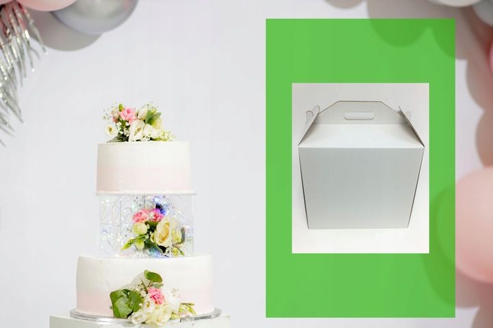 PUDEŁKO NA TORT CIASTO OPAKOWANIE 30x30x28 GRUBY MOCNY KARTON 5 SZTUK zdjęcie 4