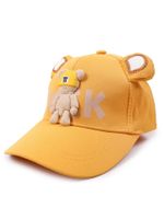 Czapka z daszkiem bejsbolówka dziecięca unisex ROCK miś żółta 50-54 YOCLUB