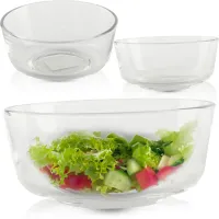 SZKLANA SALATERKA 14,5CM OKRĄGŁA DO SURÓWEK PRZEKĄSEK SAŁATEK MISKA MAŁA