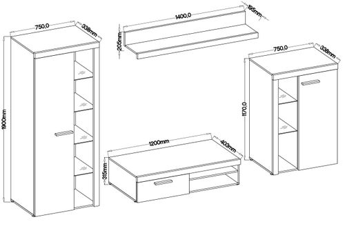 Nowoczesna komoda KAMARO biała szafka komoda do salonu meble pokojowe na Arena.pl