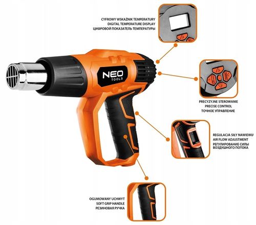 NEO SIECIOWA OPALARKA NAGRZEWNICA LCD 2000W 50 - 600C 04-710 + WALIZKA na Arena.pl