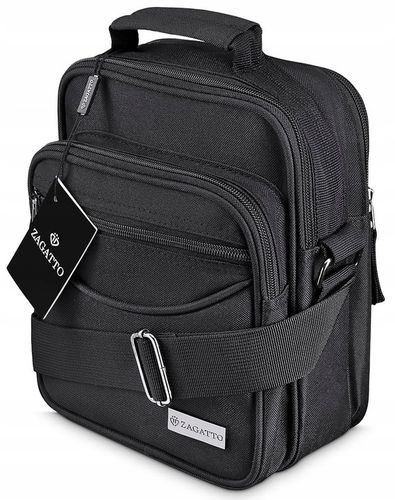 Saszetka męska na ramię mała torba sportowa do pracy czarna lekka ZAGATTO na Arena.pl