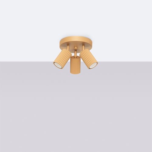 Plafon KARBON 3P złoty na Arena.pl