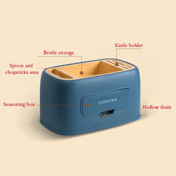 Wielofunkcyjne Pudełko Do Przypraw - Organizator - Pojemnik (Niebieski) zdjęcie 2