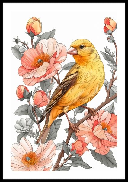 Plakat 40x60cm Wiosenny Śpiewaczek zdjęcie 3