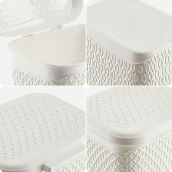 KADAX Pojemnik Na Proszek Do Prania 6L Detergenty Pudełko Biały zdjęcie 5