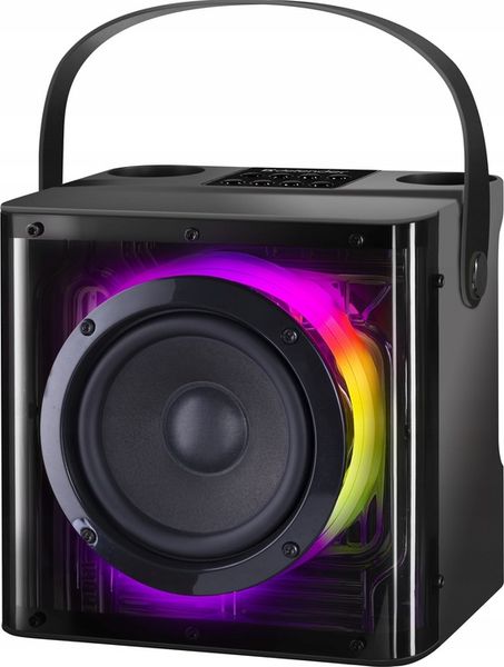 GŁOŚNIK BLUETOOTH Z MIKROFONEM KARAOKE MODE BT 5.4 USB LED MIKROFON 2X zdjęcie 5
