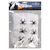 pajęczyna biała 60g + 2 pająki halloween