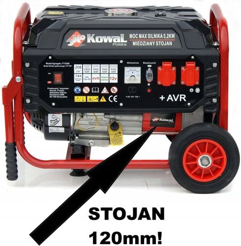 PROFESJONALNY AGREGAT PRĄDOTWÓRCZY 5,2kW KOŁA AVR+ MIEDZIANY STOJAN na Arena.pl
