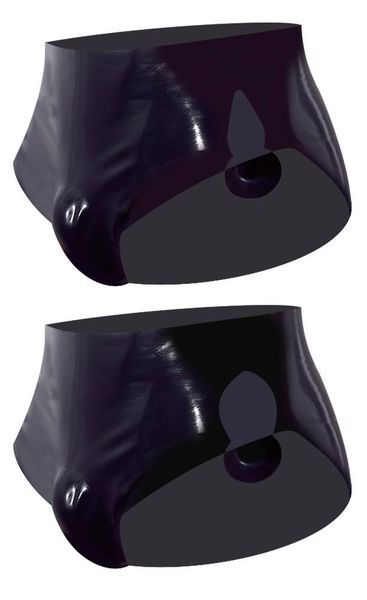 men's latex briefs with plug m zdjęcie 6