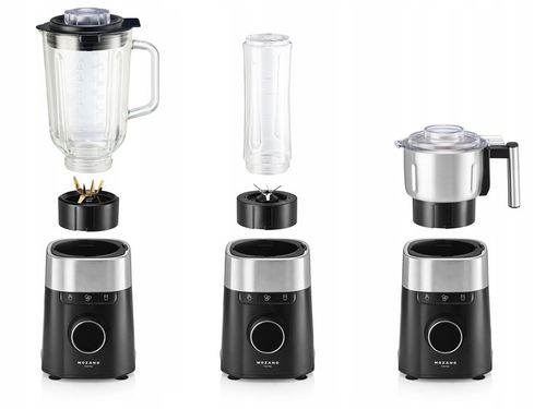 BLENDER KIELICHOWY SZKLANY MŁYNEK 2 BIDONY MOCNY 2700W TURBO 2,2L na Arena.pl