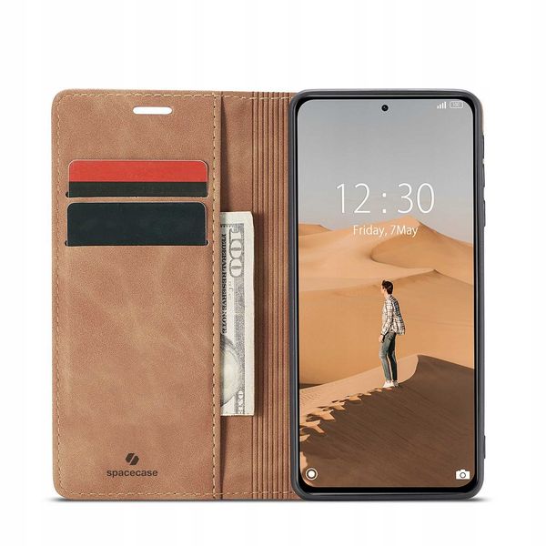 Spacecase Wallet Poco F3 / Mi 11I Light Brown zdjęcie 14