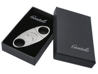 Srebrna Metalowa Obcinarka Do Cygara w Eleganckim Opakowaniu Prezentowym