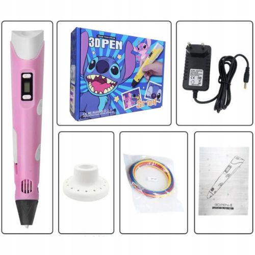 DŁUGOPIS 3D LILO I STICH ZESTAW PREZENT WKŁADY PEN DRUKARKA SZABLONY STITCH na Arena.pl