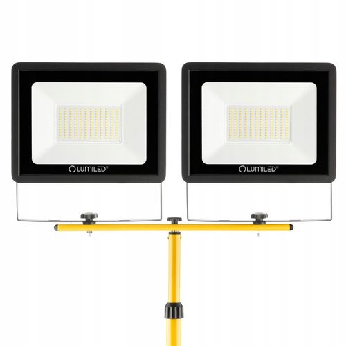 Naświetlacz Halogen LED Lampa 2x 100W + Statyw + Przewód Zasilający na Arena.pl