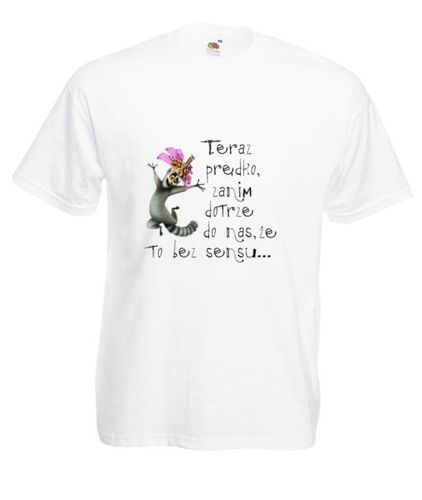 KOSZULKA WZORY KRÓL JULIAN TEKSTY PINGWINY na Arena.pl