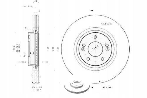 TARCZA HAM PRZOD 321X28 V BREMBO na Arena.pl