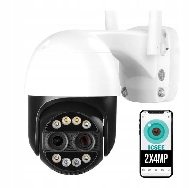 Kamera Zewnętrzna WiFi Obrotowa Dwa Obiektywy 2x4MP zdjęcie 1