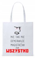Torba Biała Eco Shopper Dla Magistra Prezent Z Nadrukiem Ze Zdjęciem