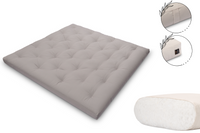 Materac naturalny 200x200 - Pascall Futon Slim Natural - Szary