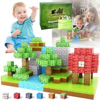 KLOCKI MAGNETYCZNE KOSTKI 3D KONSTRUKCYJNE SZEŚCIANY ZESTAW ŚWIAT 100EL