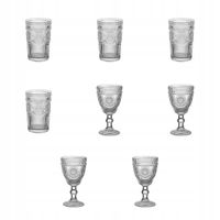 Szklanki Florina Rosetta 8 szt. long drink 340 ml i kielichy 300 ml