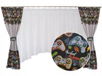 Komplet firana dziecięca i zasłony PADY nastolatek GRACZ pokój geamingowy